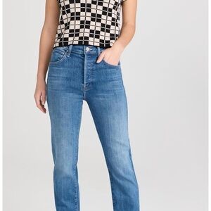 MOTHER Women’s high waisted hiker hover jeans